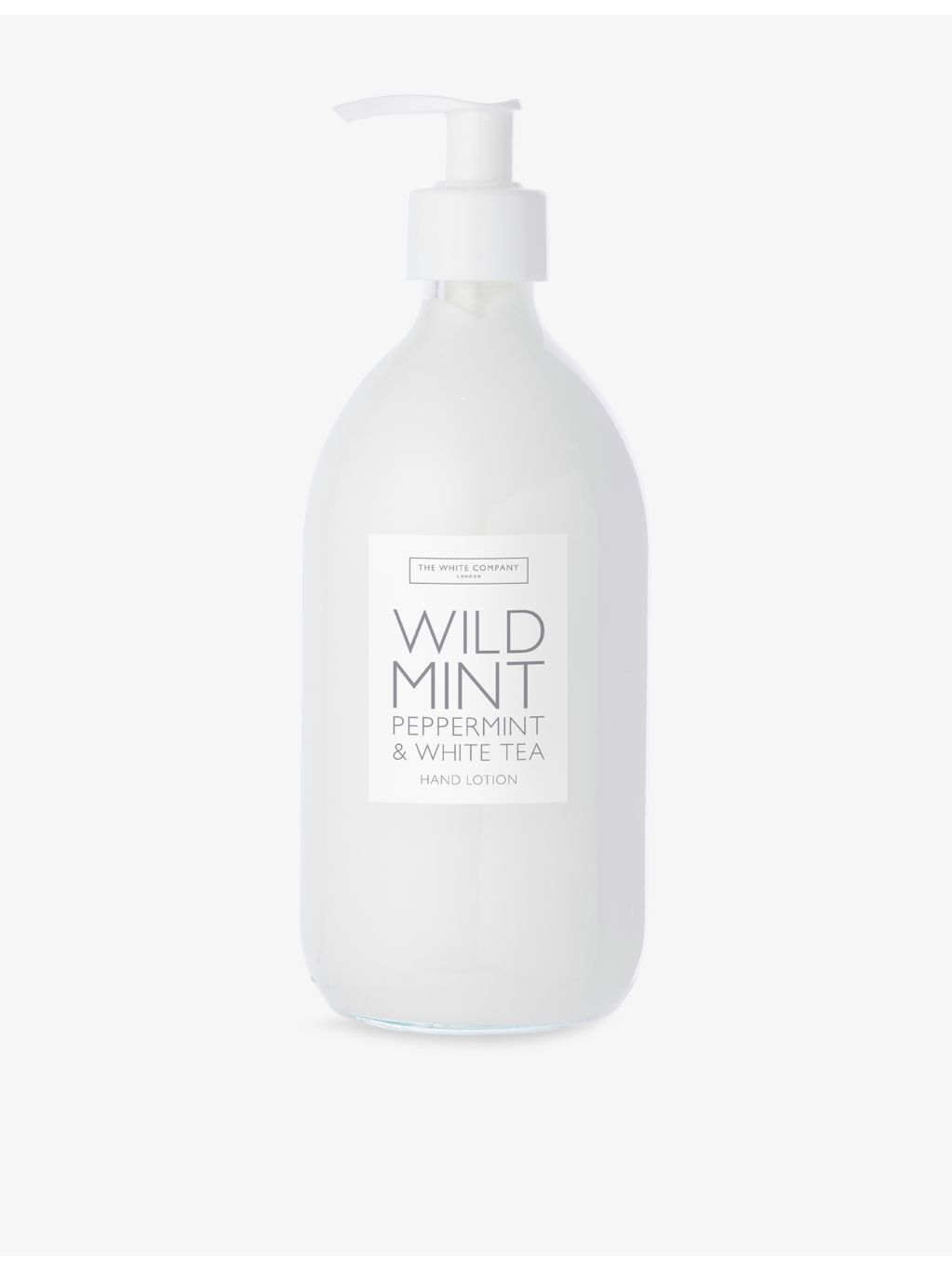 The White Company Wild Mint hand lotion 500ml, imported from the UK