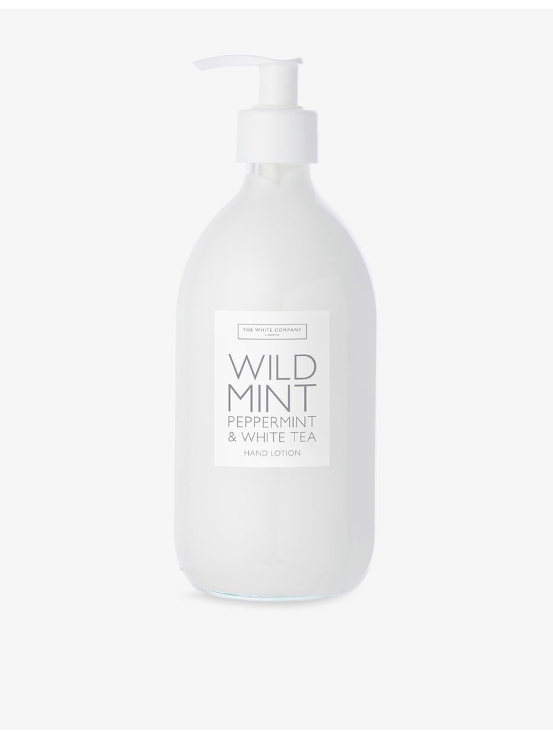 The White Company Wild Mint hand lotion 500ml, imported from the UK