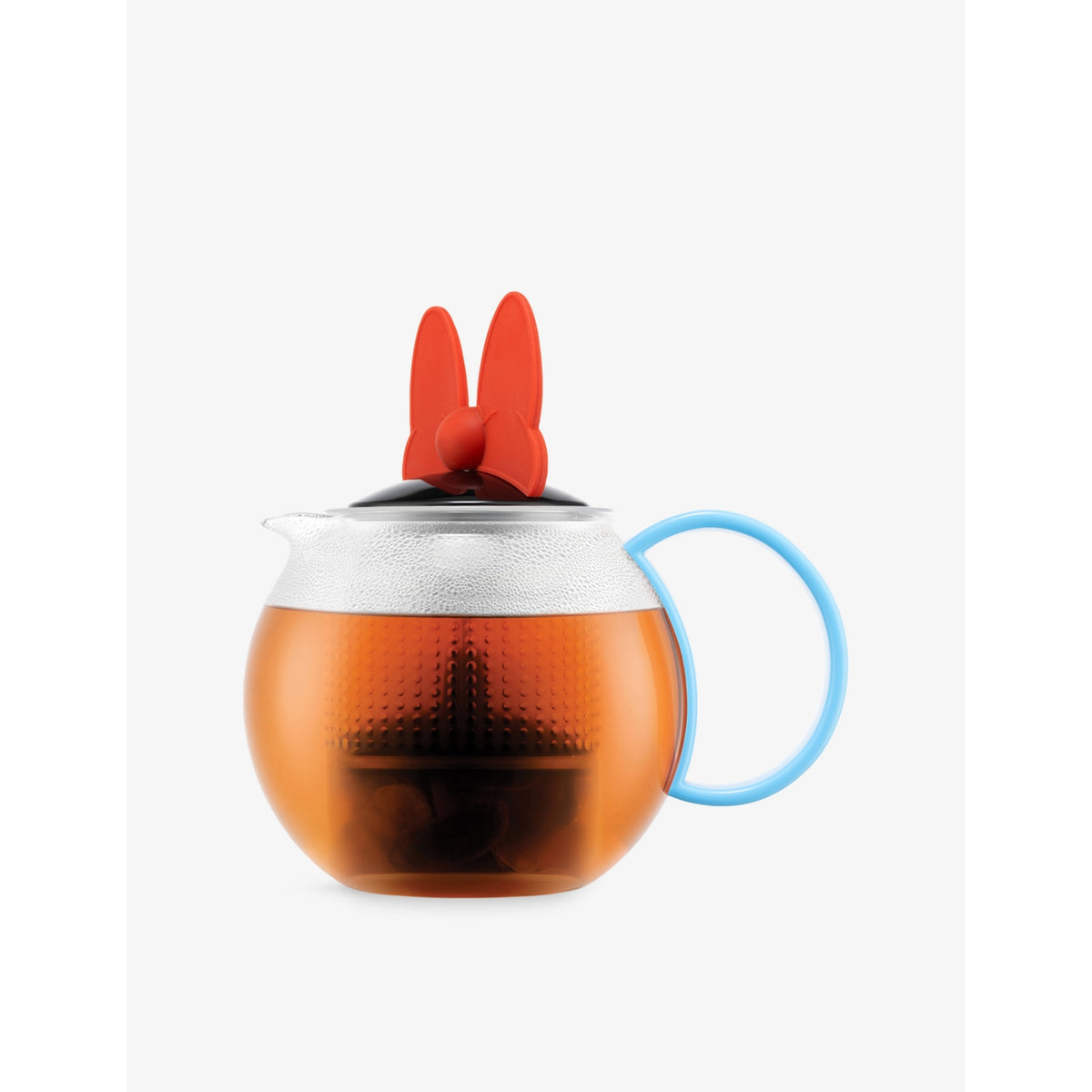 Assam Mickey Mouse Borosilicate-Glass Tea Press - PALE BLUE RED