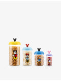 Bodum storage jar set four plastic jars stainless steel lids - British product