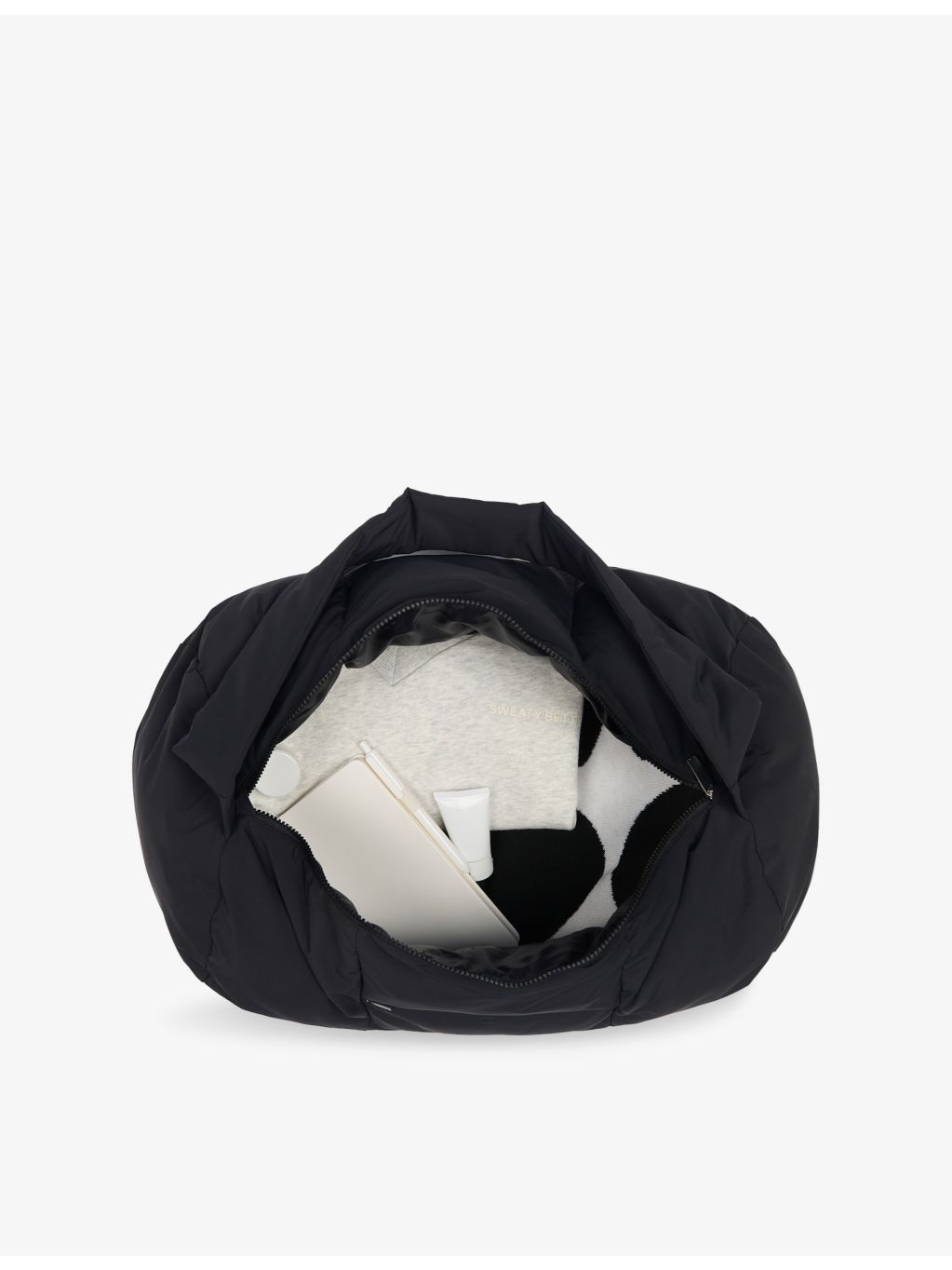 Sweaty Betty Nimbus Cloud duffel bag in soft woven fabric (British brand)