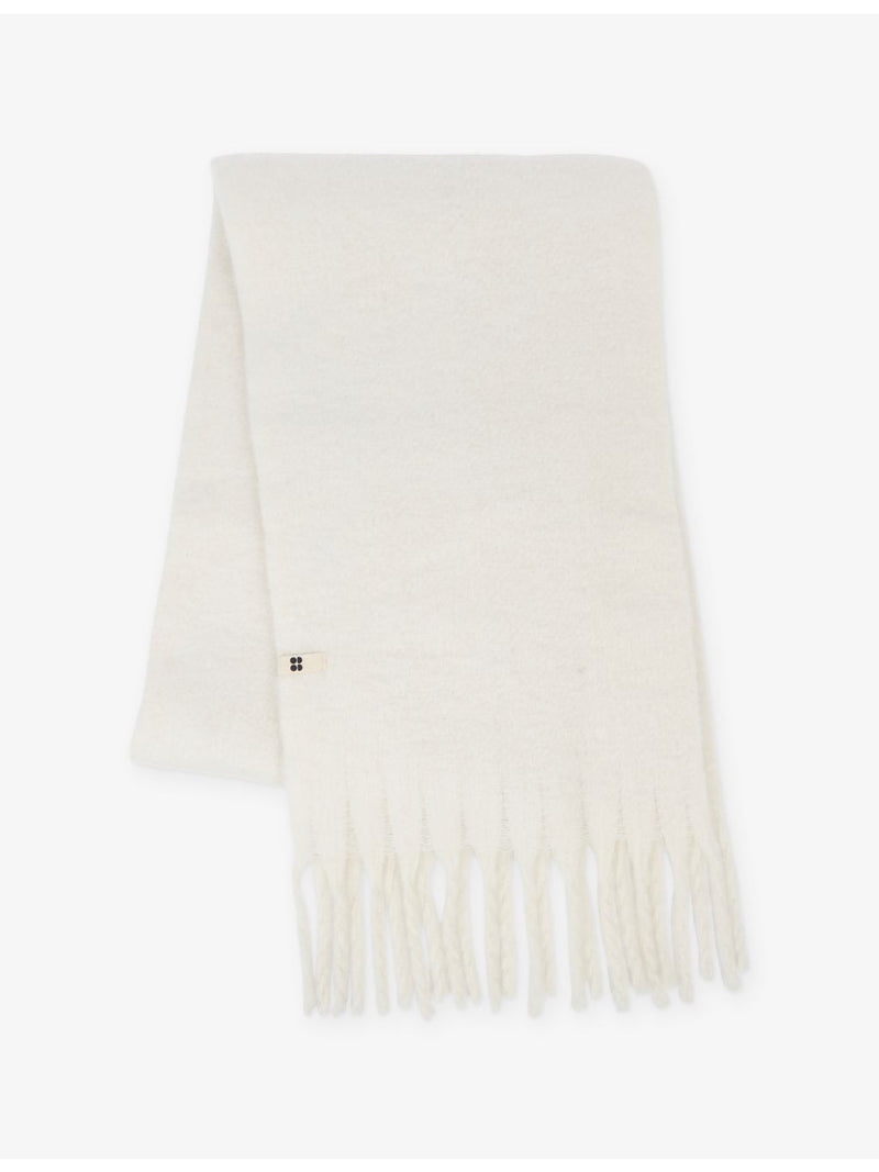 Sweaty Betty wool-blend tassel scarf, imported from the UK