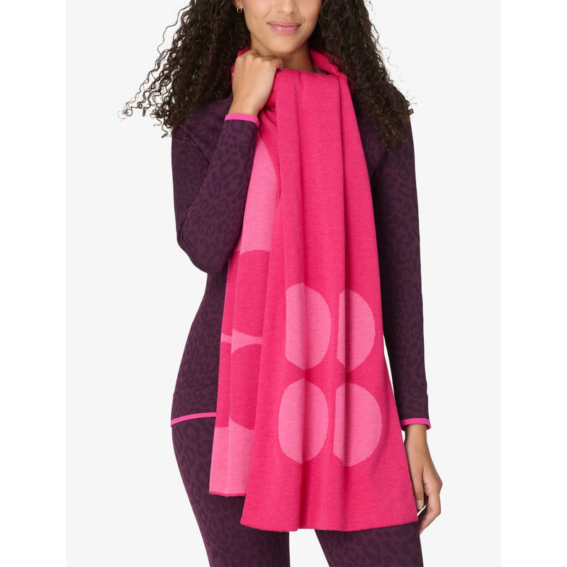 Sweaty Betty logo-print wool-blend scarf - British product