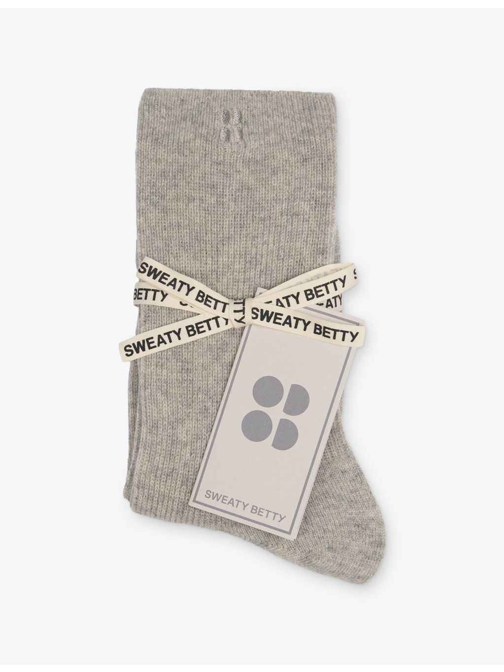 Sweaty Betty logo-embroidered cashmere crew socks, UK version