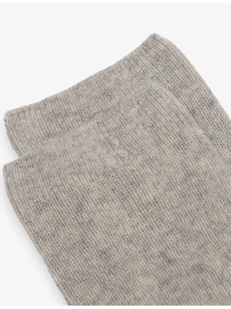 Sweaty Betty logo-embroidered cashmere crew socks, UK version