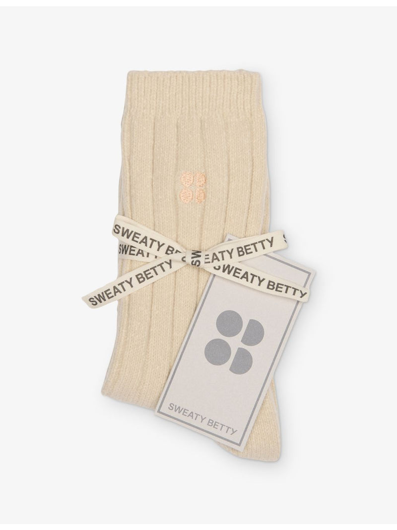 Sweaty Betty cosy ribbed stretch-knit socks, imported from the UK