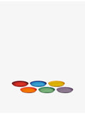 Le Creuset rainbow stoneware coupe side plates 22cm, UK version
