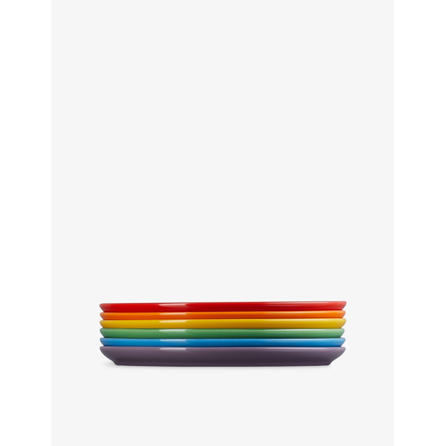Le Creuset rainbow stoneware coupe side plates 22cm, UK version