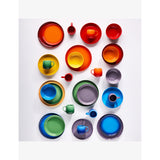 Le Creuset rainbow stoneware coupe side plates 22cm, UK version