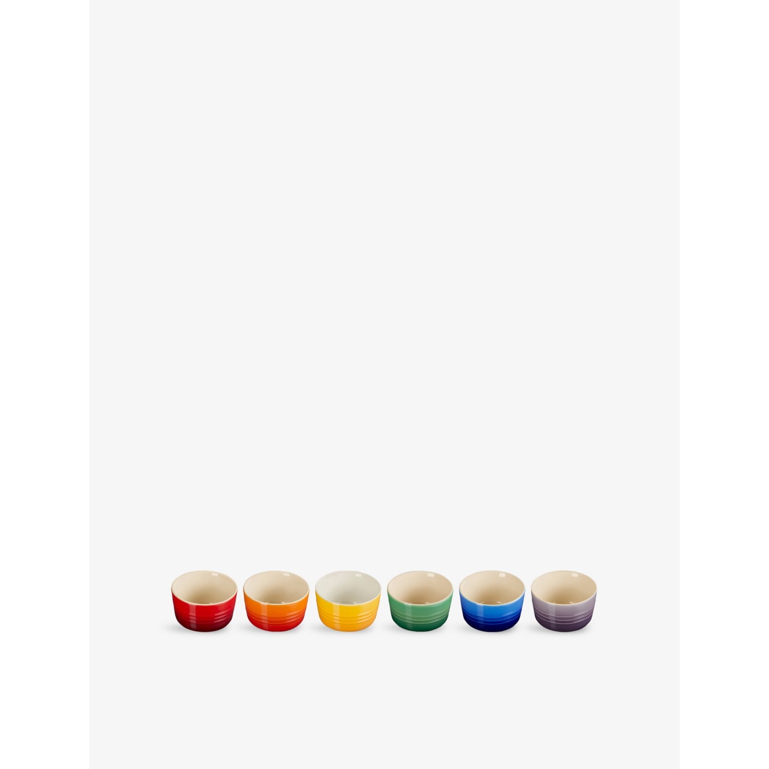 Le Creuset rainbow stoneware ramekins set of six - British product