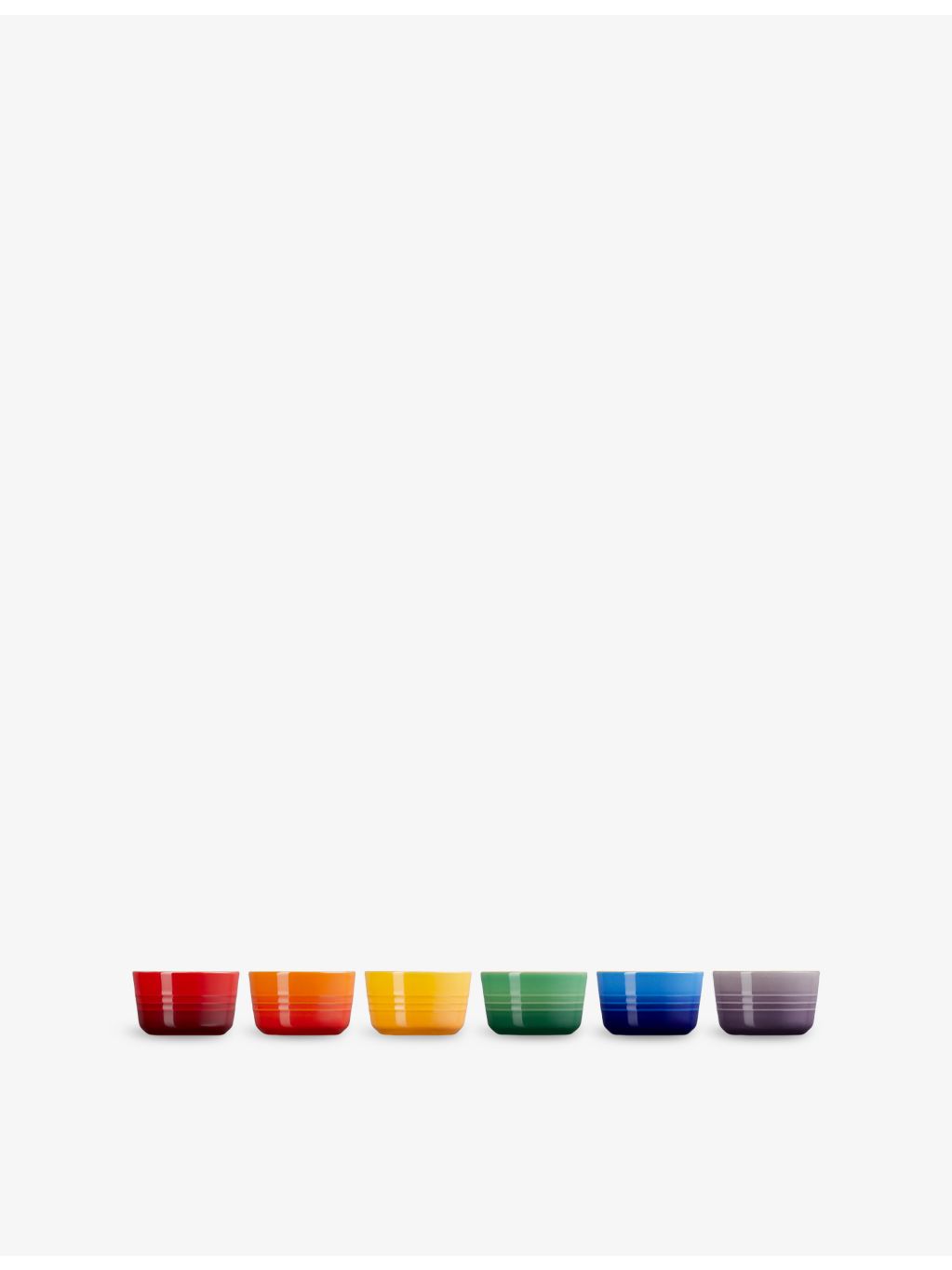 Le Creuset rainbow stoneware ramekins set of six - British product