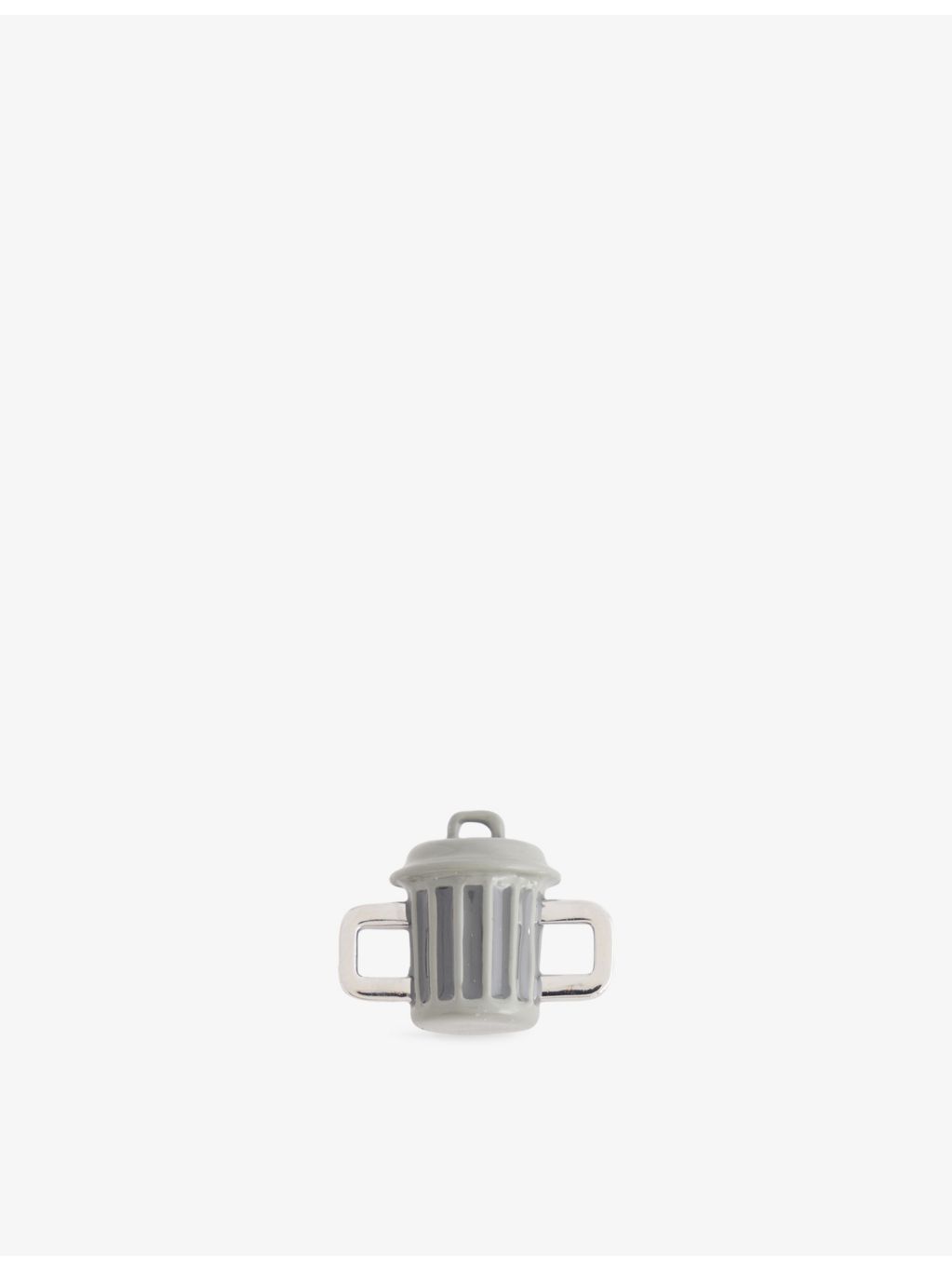 Poubelle enamelled bin charm - British product