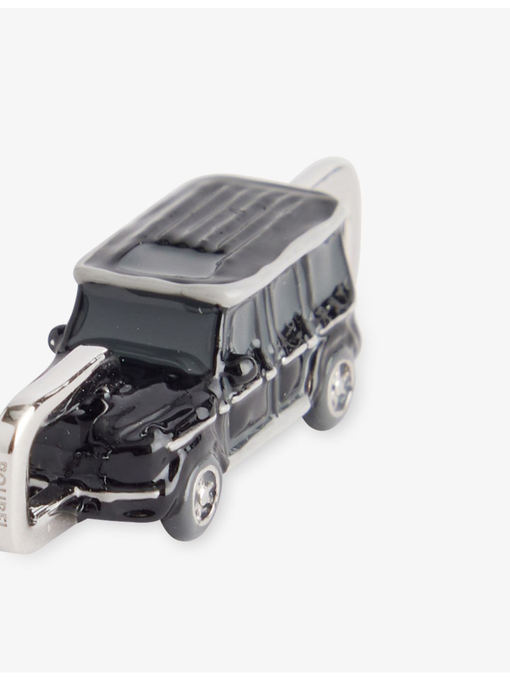 Suv rhodium-plated enamelled charm 3cm, imported from the UK