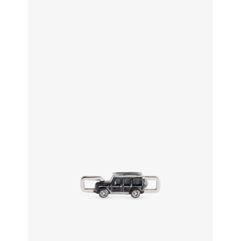 Suv rhodium-plated enamelled charm 3cm, imported from the UK