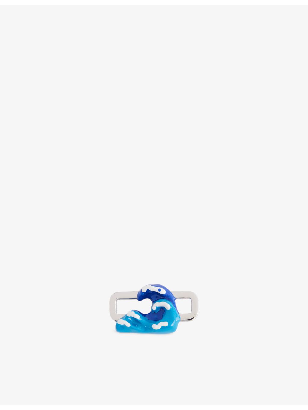Poubel La Mer rhodium-plated sterling-silver enamelled charm, imported from the UK