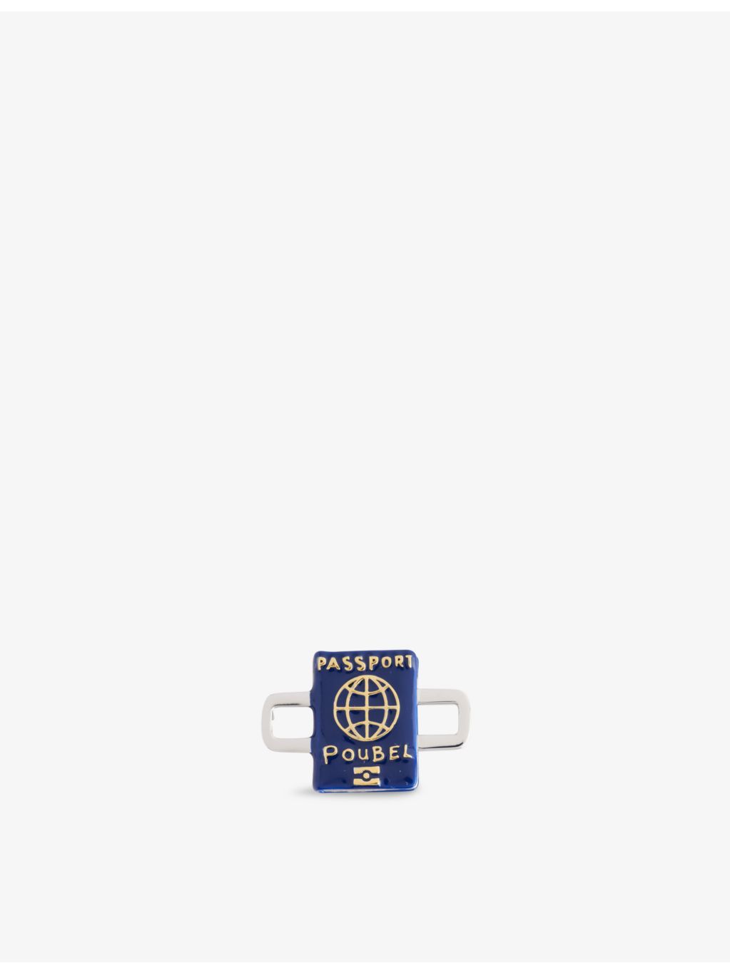 Poubel 925 sterling silver and enamel passport charm - British product