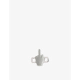 Poubel rhodium-plated sterling-silver enamelled middle finger charm - British product
