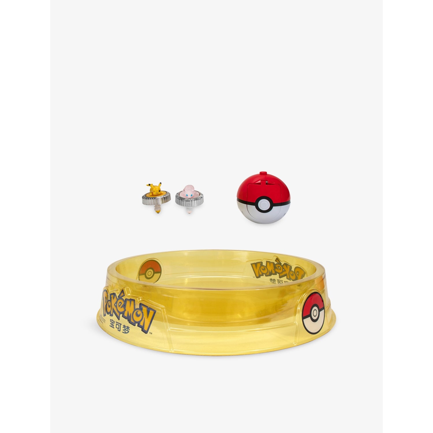 Pokémon battle spinner arena set with Pikachu and Mew, 36cm (British brand)