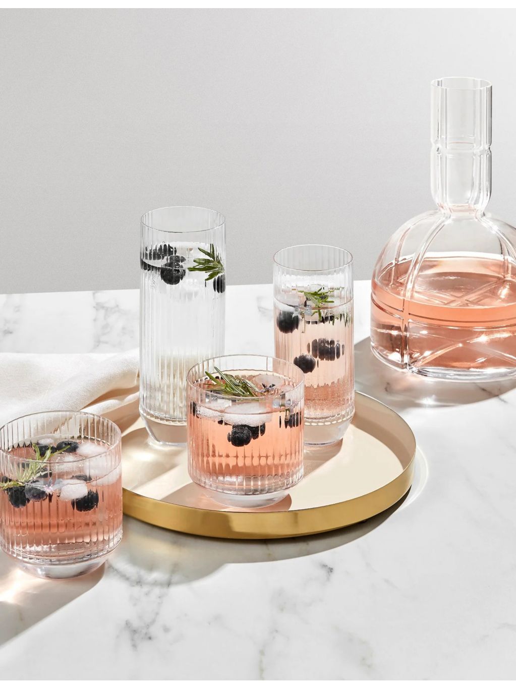 NUDE Big Top whiskey crystal glasses set of 4 (British brand)