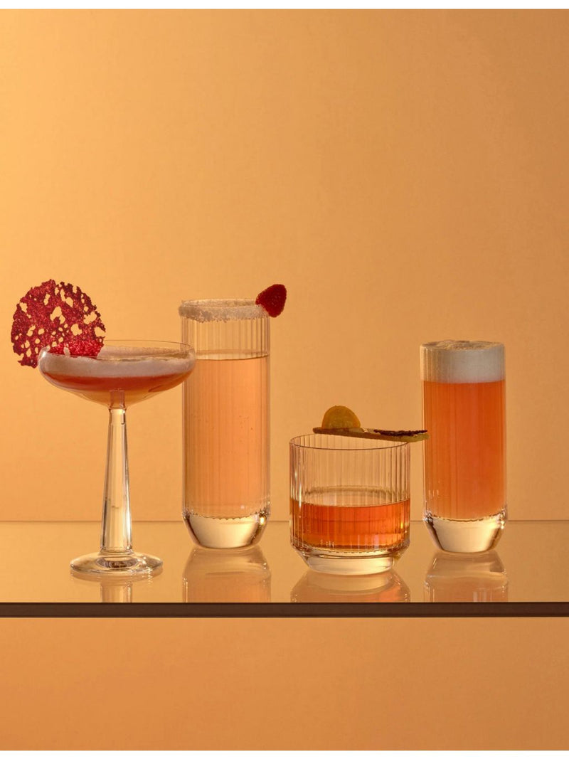 NUDE Big Top whiskey crystal glasses set of 4 (British brand)