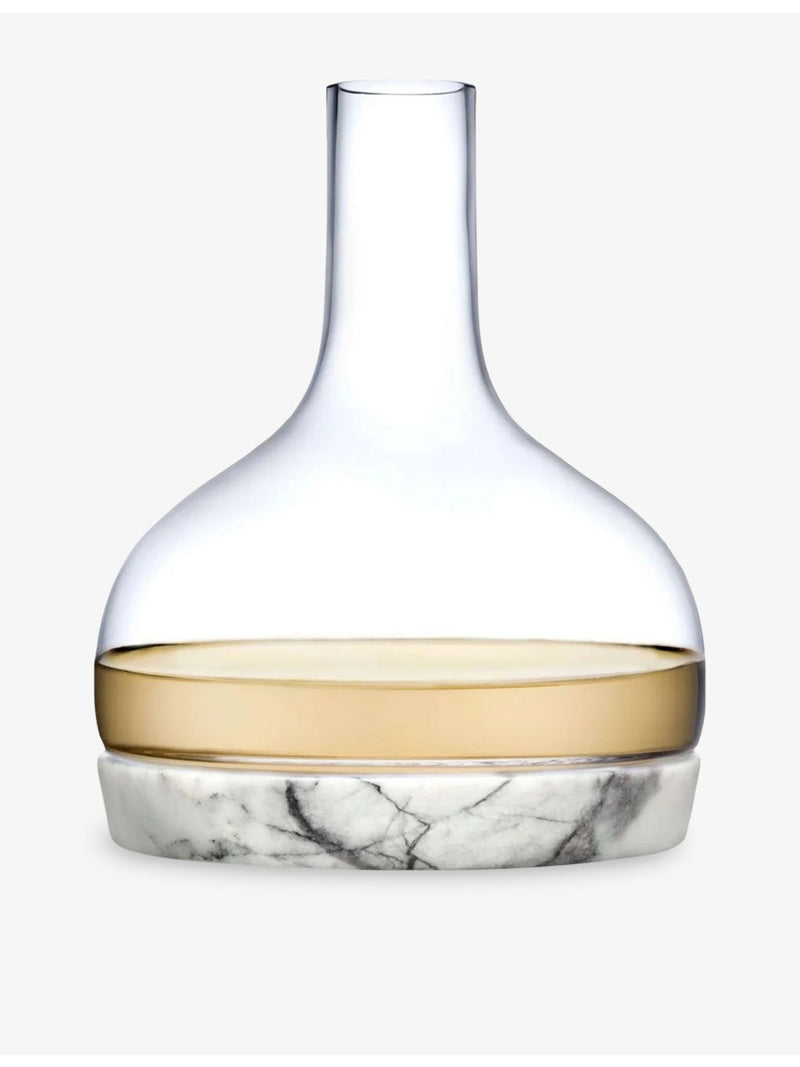 NUDE crystal glass carafe with marble base 1250ml, UK version