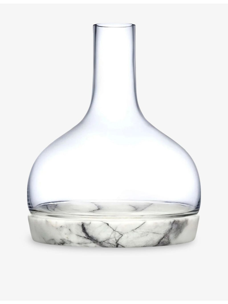 NUDE crystal glass carafe with marble base 1250ml, UK version