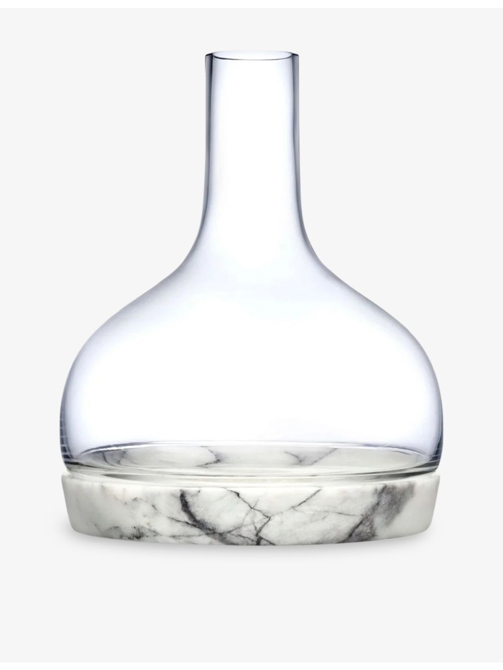 NUDE crystal glass carafe with marble base 1250ml, UK version