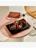NUDE crystal whisky bottle with wooden tray set - British product