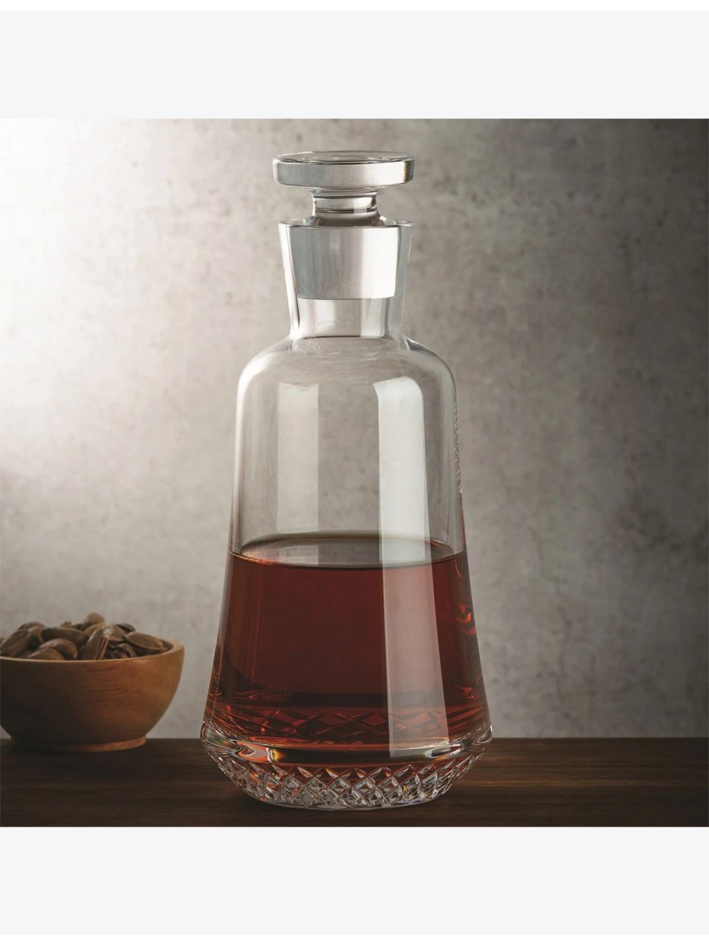 NUDE crystal glass whiskey bottle Paris collection 26cm, imported from the UK