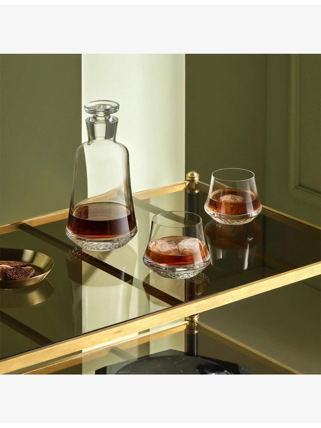 NUDE crystal glass whiskey bottle Paris collection 26cm, imported from the UK