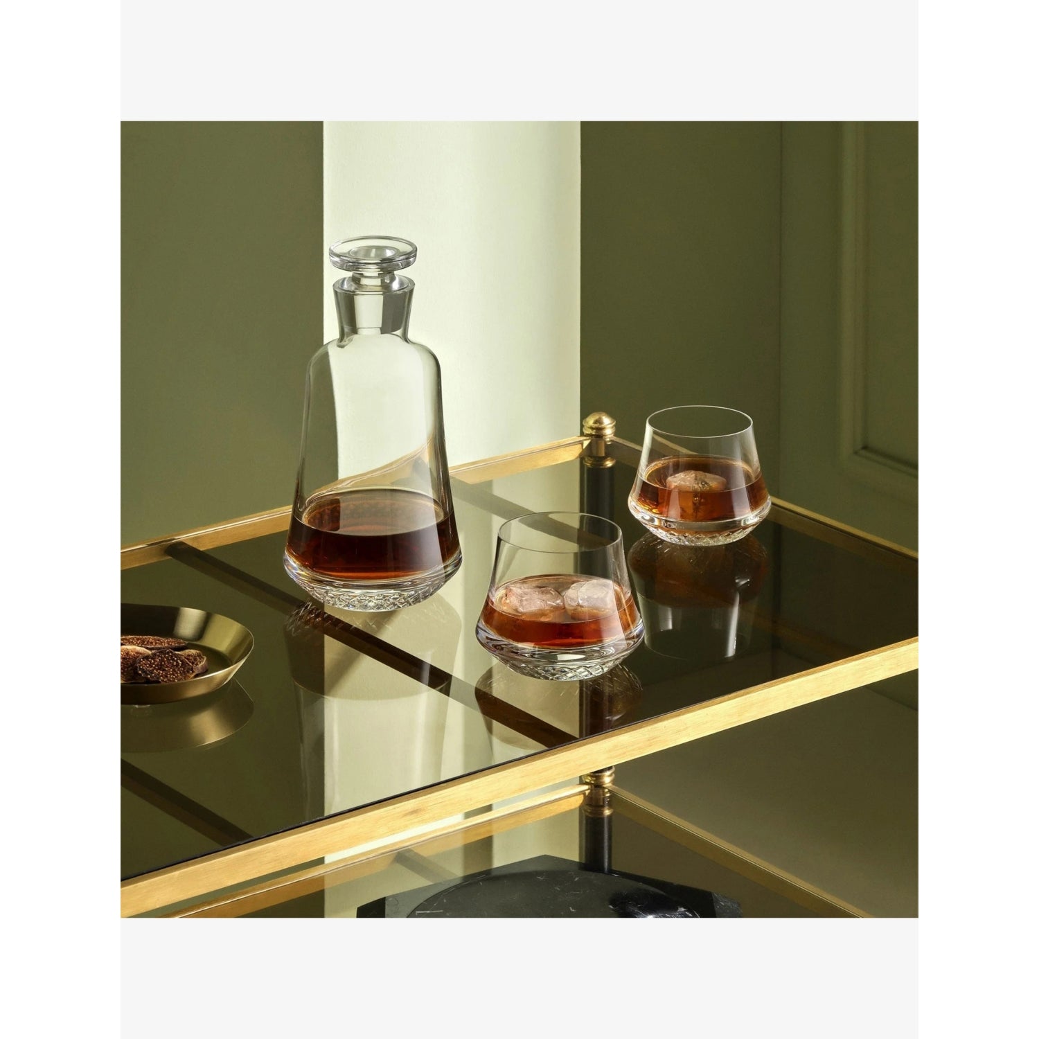 NUDE crystal glass whiskey bottle Paris collection 26cm, imported from the UK