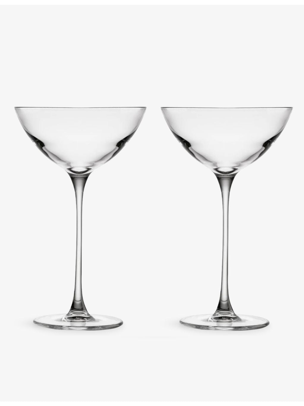 Savage Crystal Coupetini Glasses set of two, imported from the UK