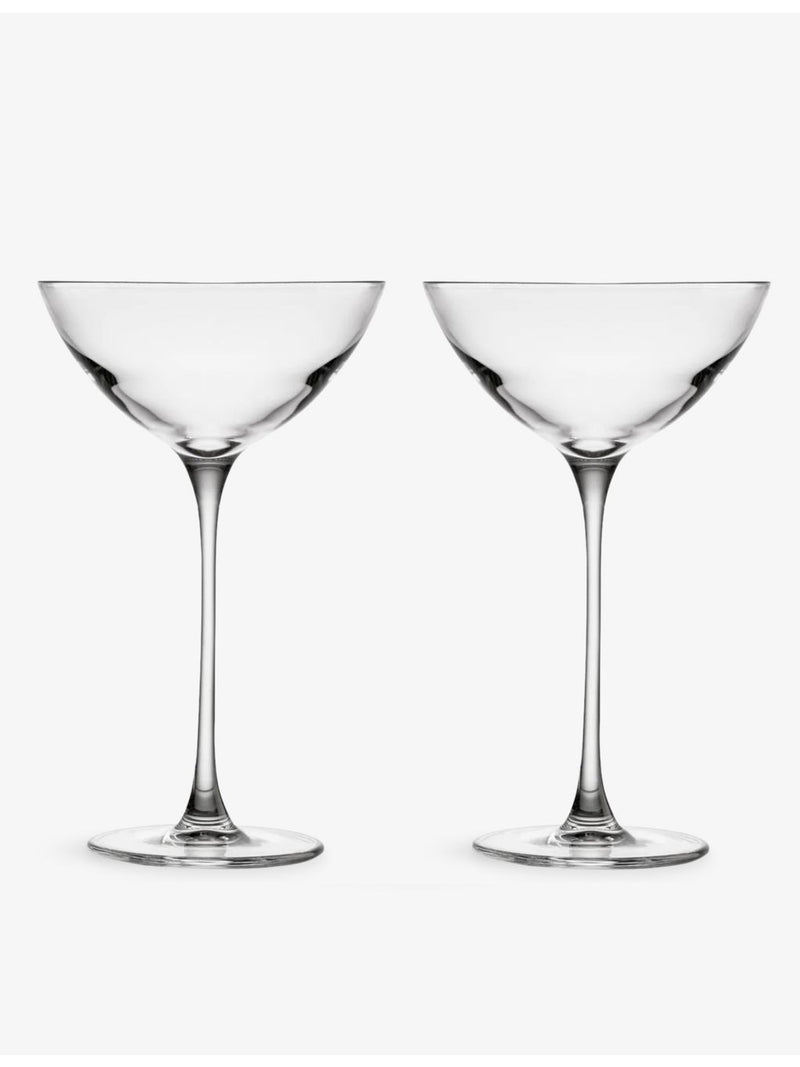 Savage Crystal Coupetini Glasses set of two, imported from the UK