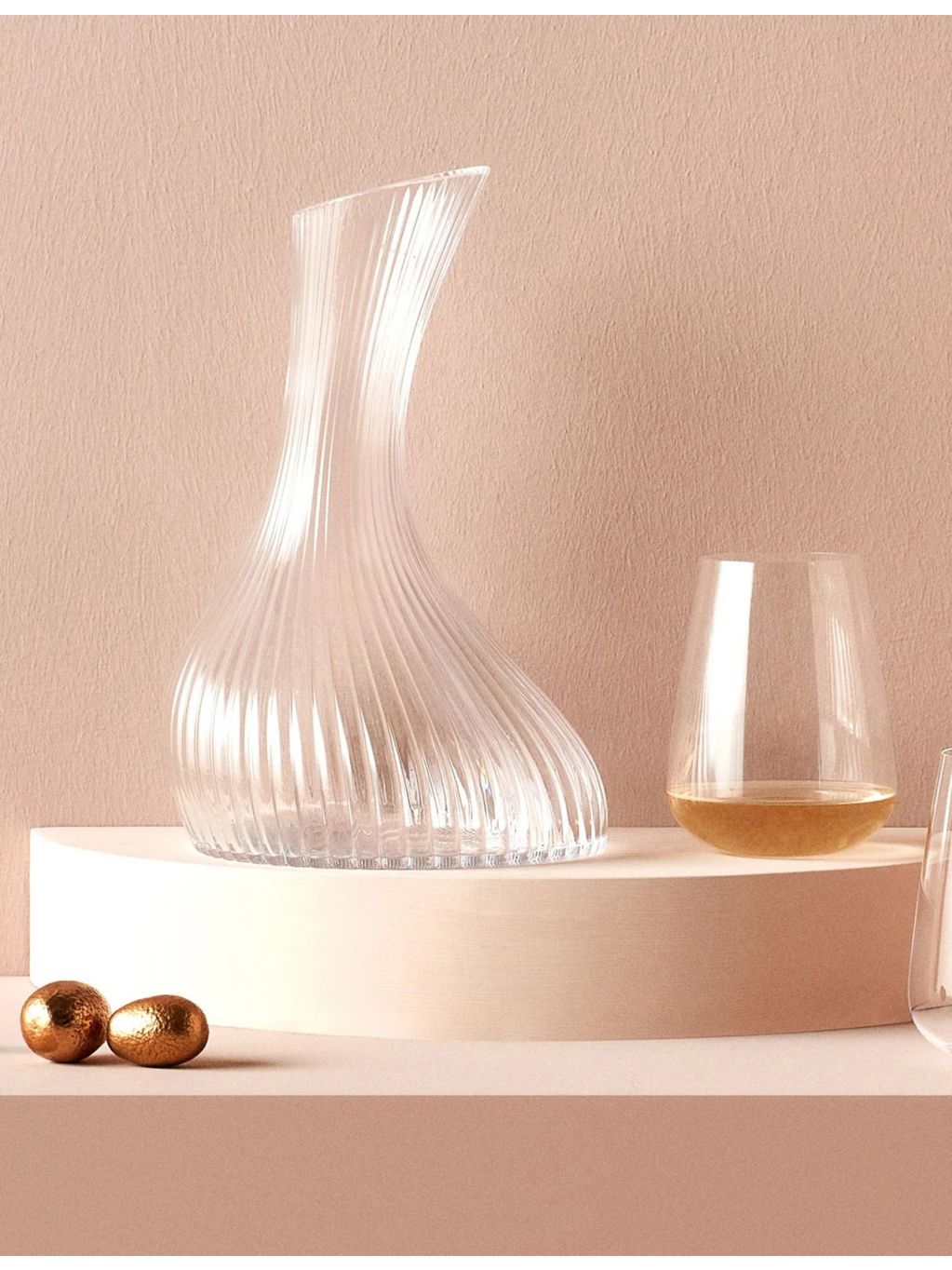 NUDE Vini crystal glass carafe handmade lead-free (British brand)