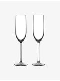 NUDE vintage champagne crystal glasses set of 2, imported from the UK