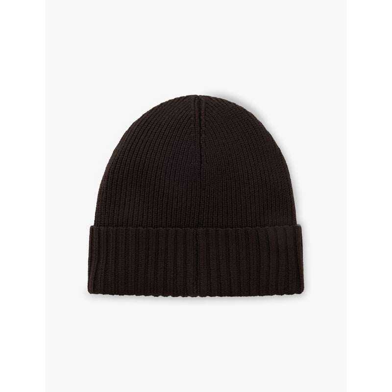 BOSS wool beanie with brand patch (British brand)