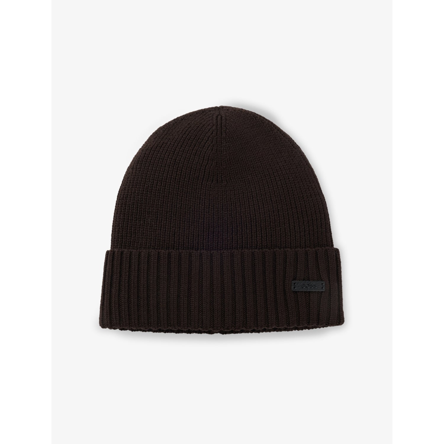 BOSS wool beanie with brand patch (British brand)