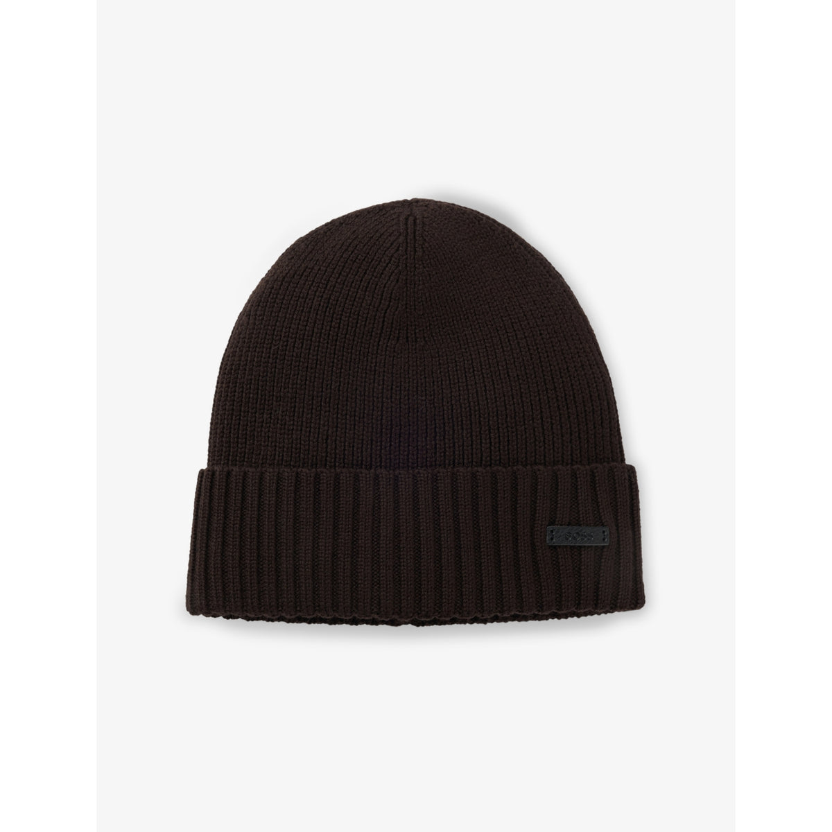 BOSS wool beanie with brand patch (British brand)