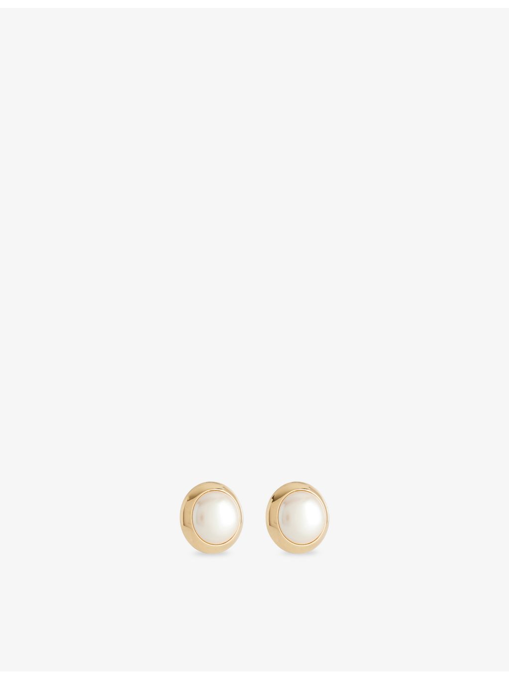 Monet gold-plated pearl clip-on earrings 3cm, imported from the UK