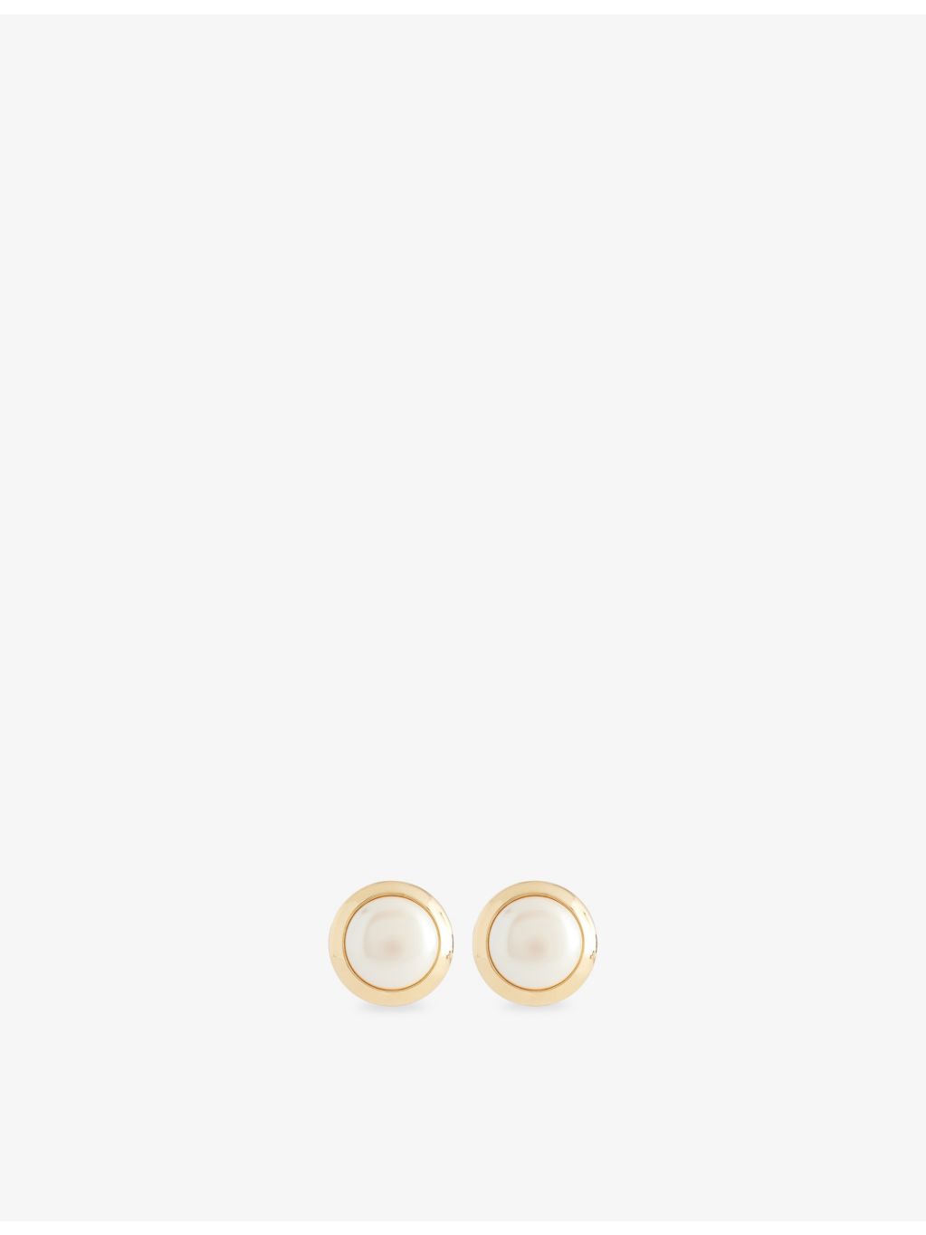 Monet gold-plated pearl clip-on earrings 3cm, imported from the UK