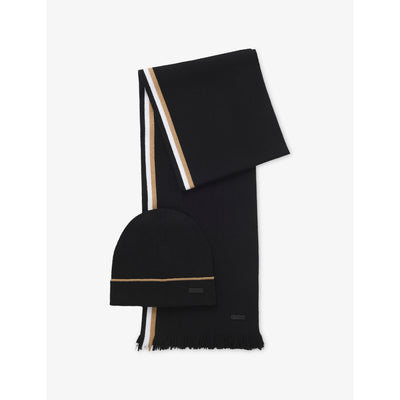 selfridges BOSS Knitted Beanie Hat and Scarf Set- Buy online at McGrocer