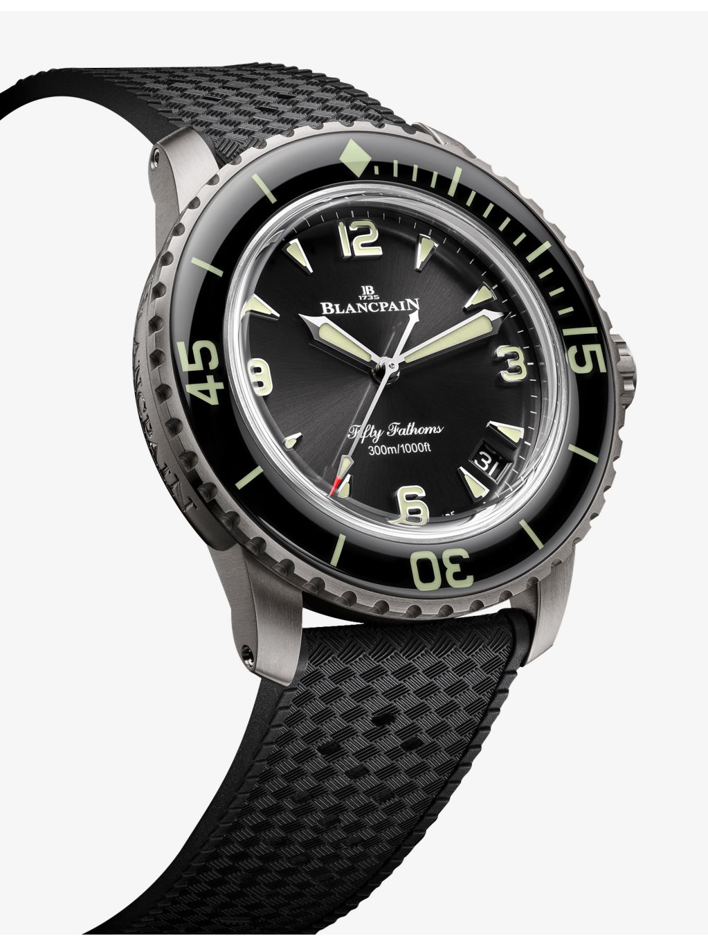 Blancpain Fifty Fathoms titanium automatic watch 42.3mm, UK version