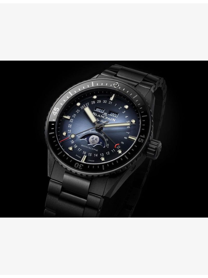 Blancpain Bathyscaphe ceramic automatic watch 43.6mm (British brand)