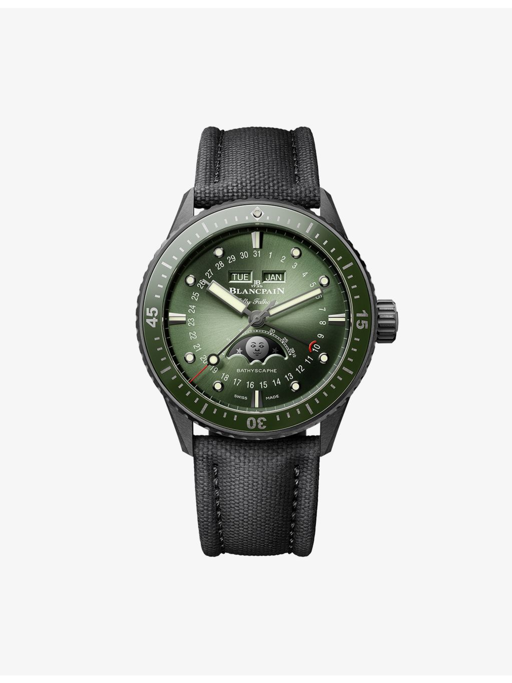 Blancpain Fifty Fathoms Bathyscaphe ceramic automatic watch 43mm, imported from the UK