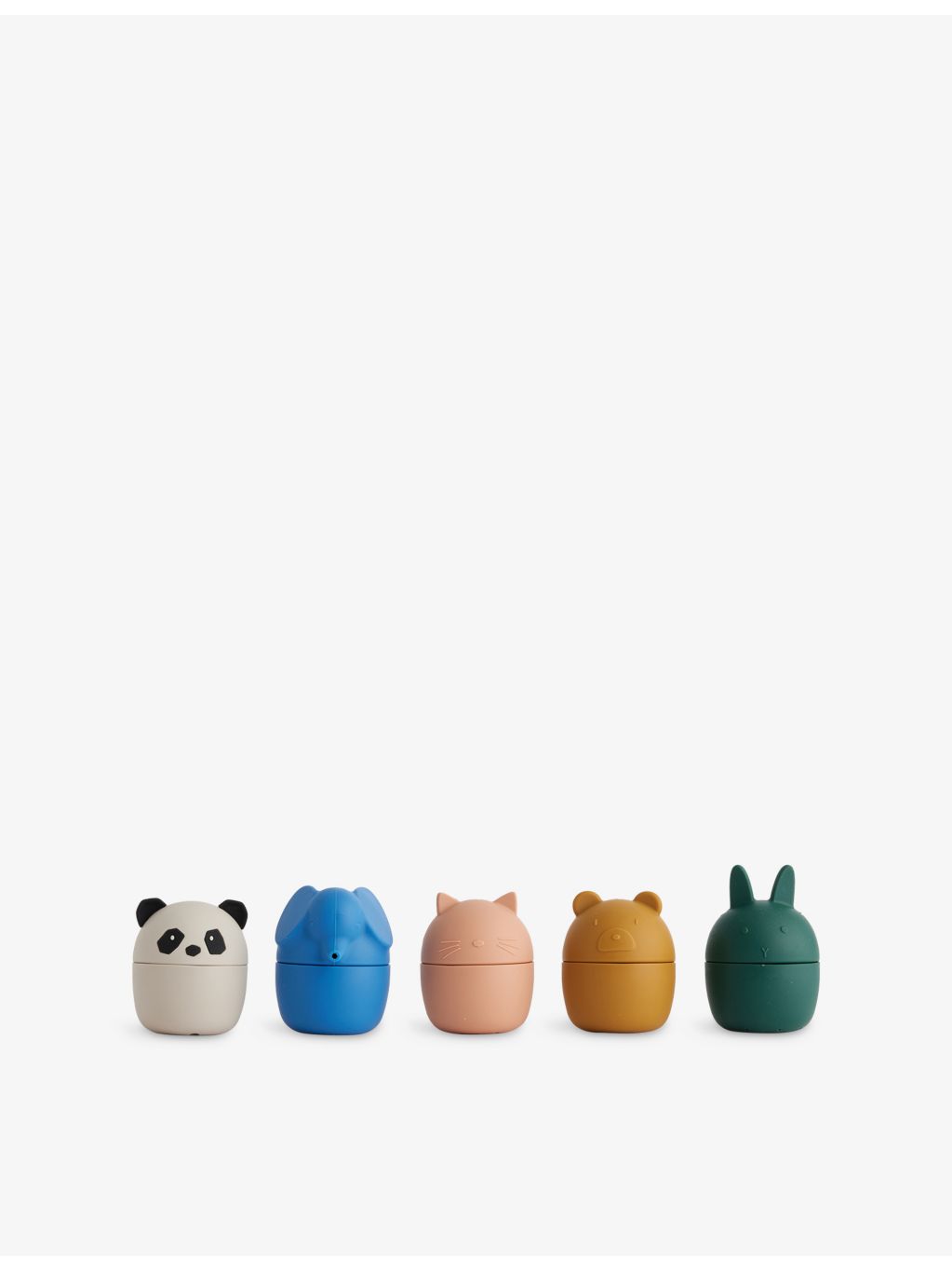 Liewood Gaby silicone bath toys, animal-themed pack of five, UK version