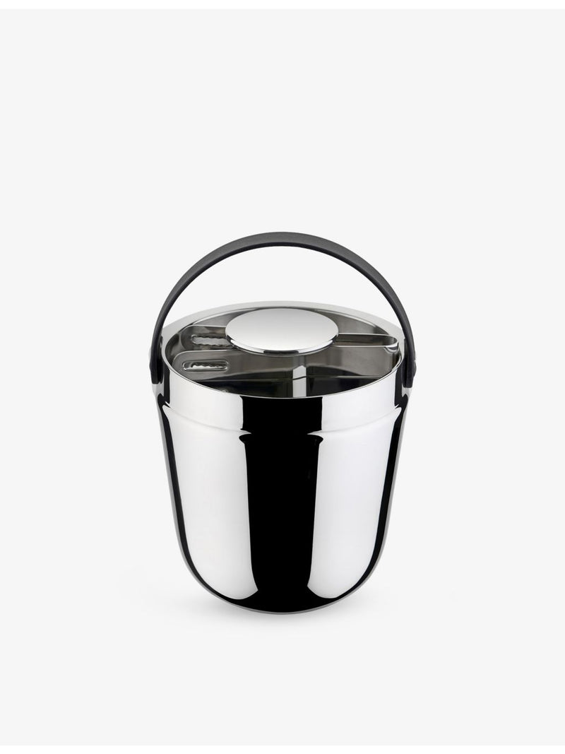 Alessi stainless-steel and resin ice bucket 16cm (British brand)