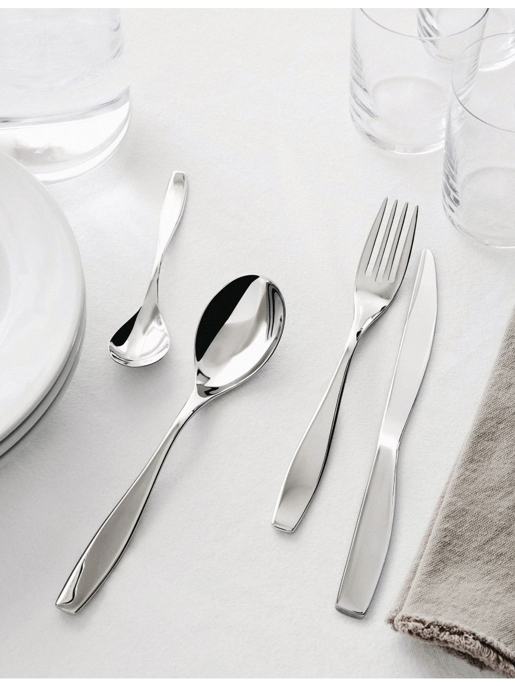 Alessi stainless steel cutlery set 24-piece - British product