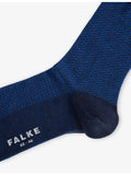 FALKE herringstripe wool and cotton-blend socks, imported from the UK