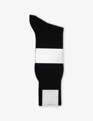 FALKE 100% cashmere crew-length socks, imported from the UK