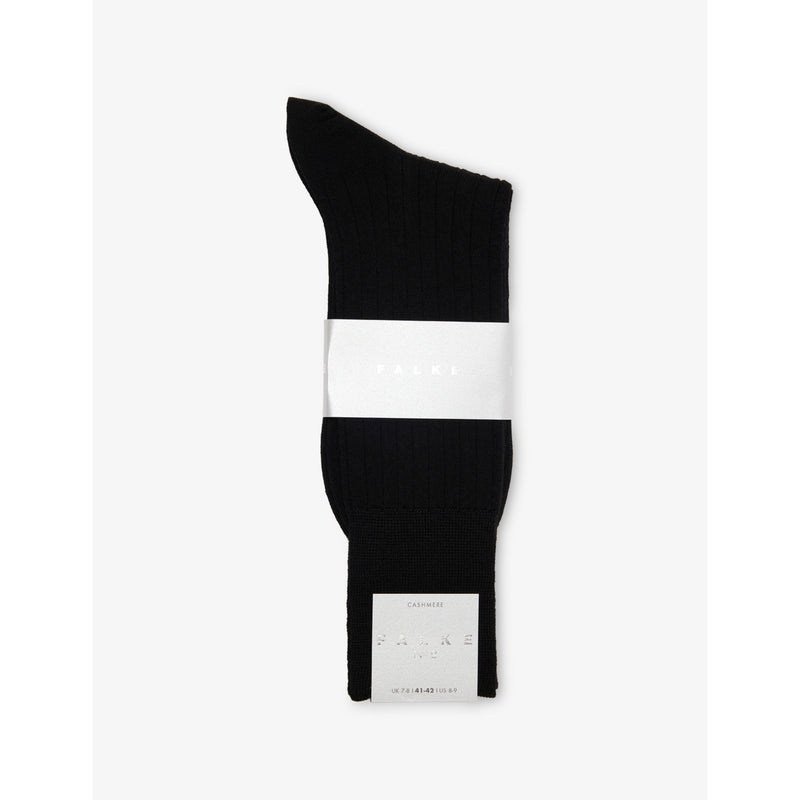 No 2 Finest Cashmere-Blend Crew-Length Socks - BLACK - 5.5-6.5